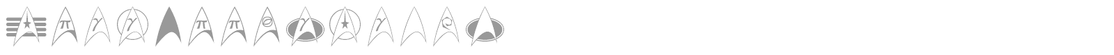 Trek Arrowheads font preview